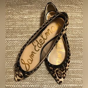 Sam Edelman leather leopard flats